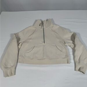 Lululemon XS/S Women's Cream Half-Zip pullover